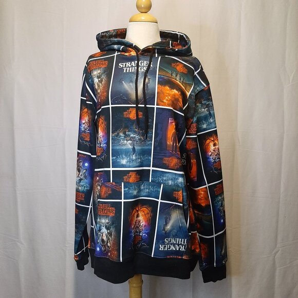 Netflix Stranger Things Hoodie Large unisex Sweatshirt All Over Print Graphic - Picture 9 of 10